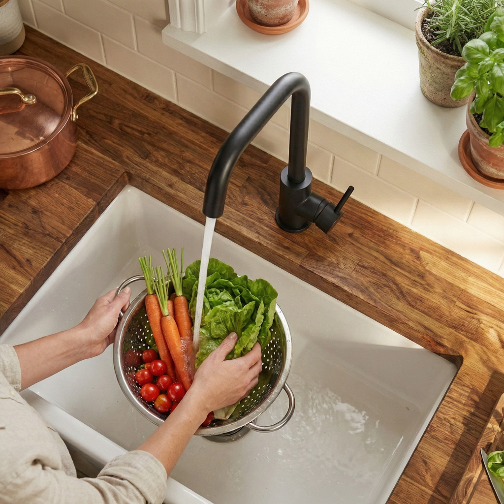 robinet-cuisine-bec-haut-incurve-acier-inoxydable-lavage-legume