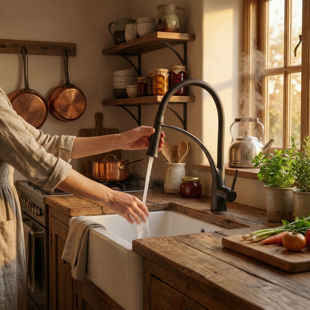 robinet-cuisine-douchette-extractible-utilisation