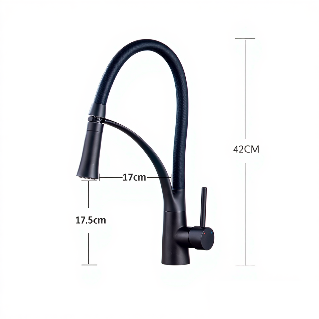 robinet-cuisine-douchette-extractible-dimensions