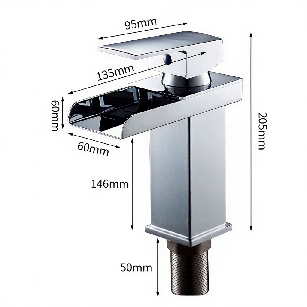 robinet-lavabo-cascade-dimensions