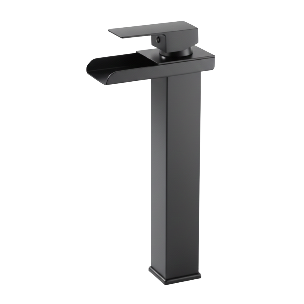 robinet-lavabo-haut-carre-laiton-noir