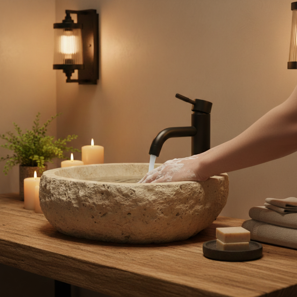 robinet-lavabo-monocommande-acier-inoxydable-design-lavage-mains